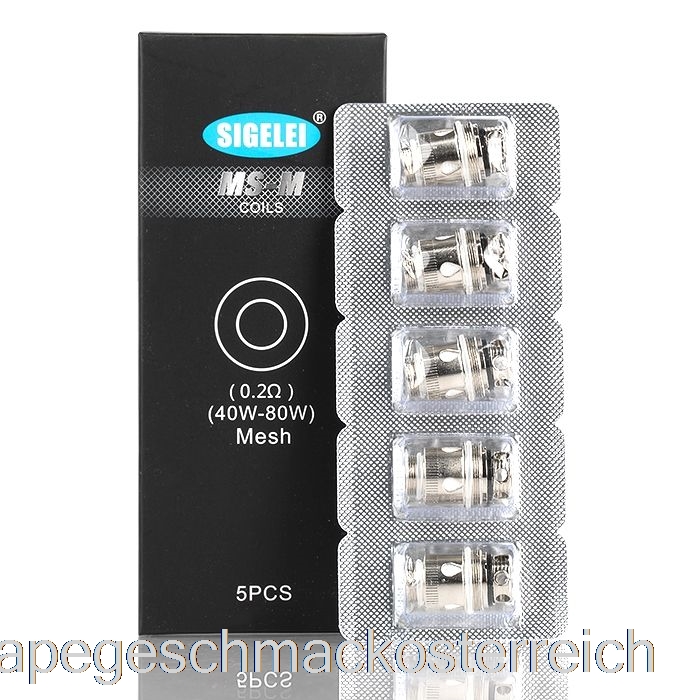 Sigelei MS Ersatzspulen 0,2 Ohm MS-M Mesh Spulen Vape Geschmack